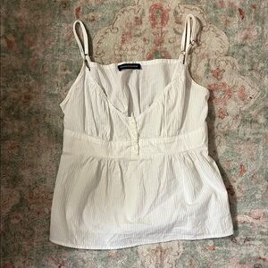 Brandy Melville white Buttoned Camisole
